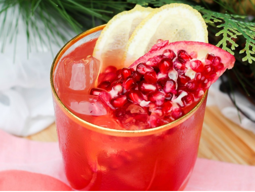 apple and pomegranate mocktail
