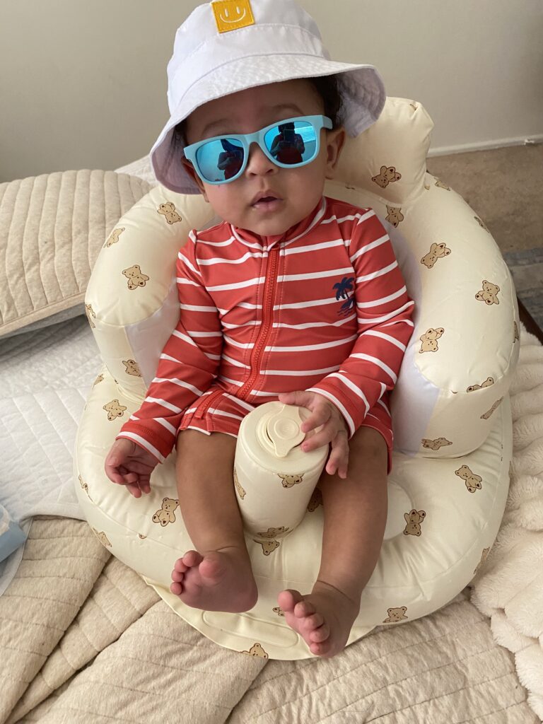 baby with sunglasses