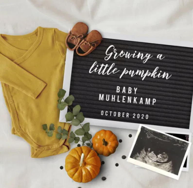 Growing a Little Pumpkin Maternity Fall Pregnancy Announcement