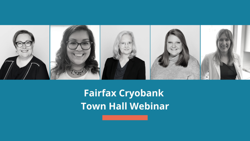 fairfax cryobank town hall webinar cover photo