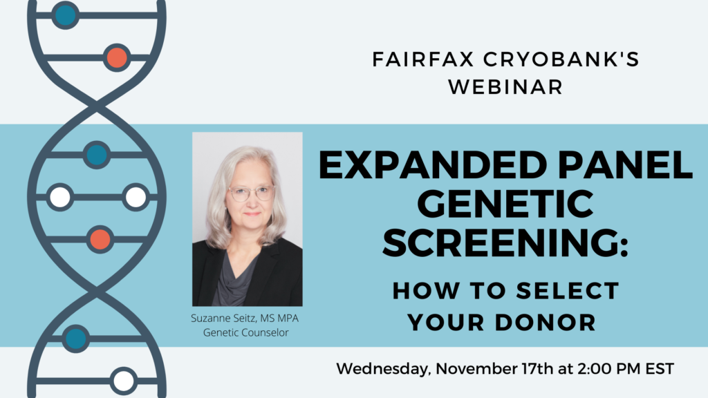 Fairfax Cryobank Webinar: Expanded Panel Genetic Screening