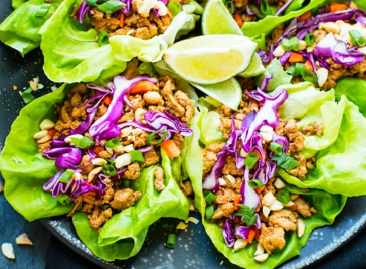 ground chicken thai lettuce wraps