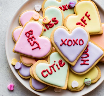 Valentine's Day heart sugar cookies